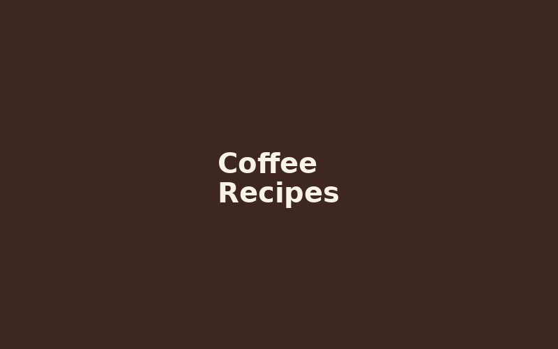 Creative coffee drink recipes